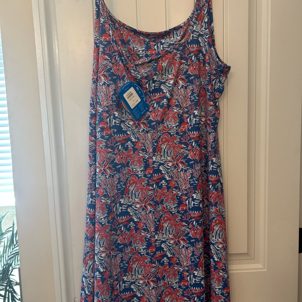 Columbia Red and Blue Sleeveless Sundress